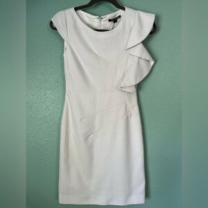 Gianni Bini White Cap Sleeve Sheath Dress